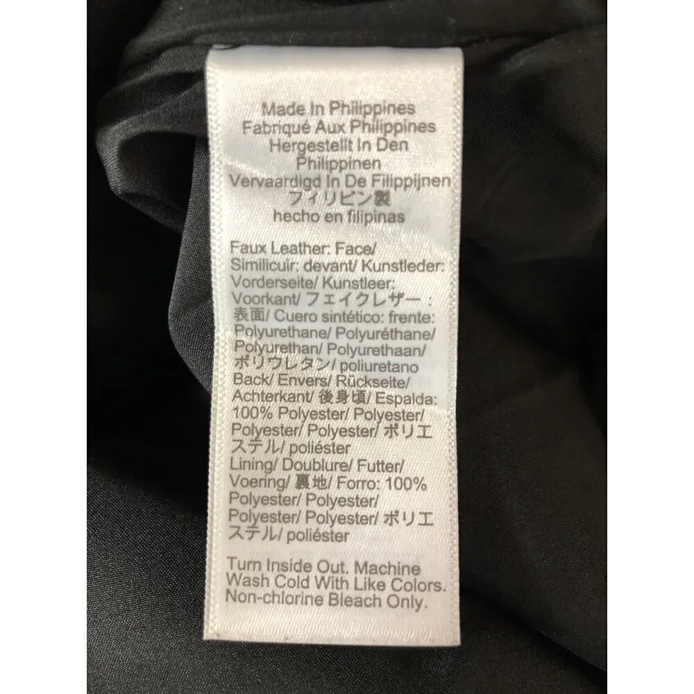 J. Crew Factory Faux Leather Shift Dress Black NWT 10P